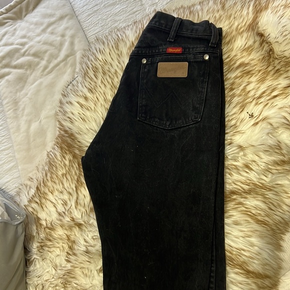 Wrangler Jeans 11X36 Black Old School High Rise  Wrangler Jeans straight leg - Picture 3 of 7